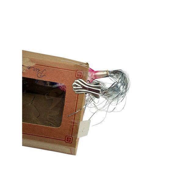 German Blown Glass Clip-on Bird w/ Tails Christmas Tree Ornament Peacock VTG EUC - Picture 5 of 7